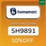Homzmart coupon code (SH9891) KSA Enjoy Up To 70 % OFF