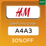 H&M Promo Code (A4A3) KSA Enjoy Up To 80 % OFF