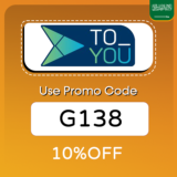 To you coupon code KSA (G138) Enjoy Up To 80 % OFF